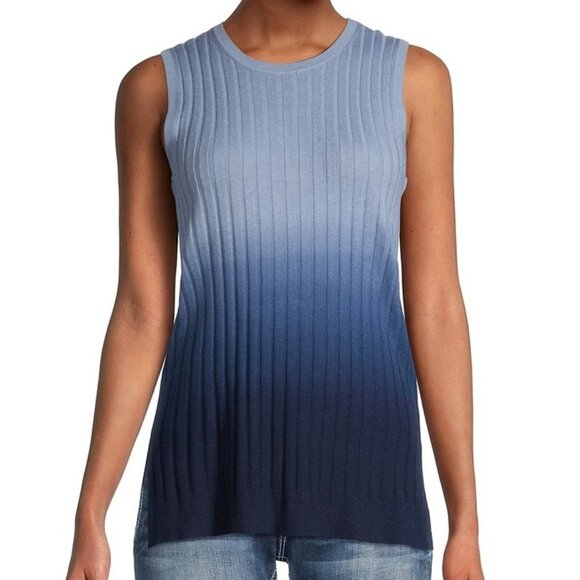 SAKS 5TH AVENUE COLLECTION Dip-Dye Sleeveless Shell Top - Picture 1 of 3
